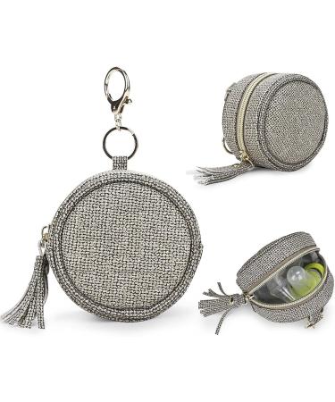 Anulely Leather Pacifier Holder Bag | PU Leather Binky Clip Pouch for Boys & Girls - Dark Gray Diaper Bag Accessory - Buy Online on GoSupps.com