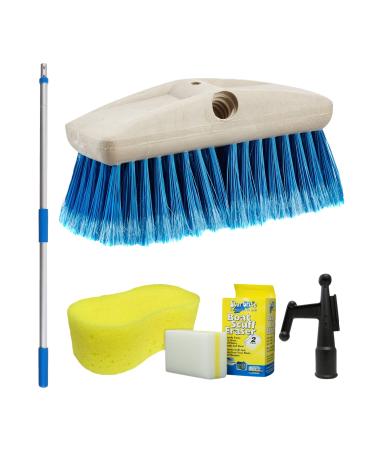 STAR BRITE Boaters Combo Set - Boat Brush, Boat Hook, Telescoping Handle, Boat Scuff Eraser 2 Pack & Giant Sponge Blue, Medium - Buy Online on GoSupps.com