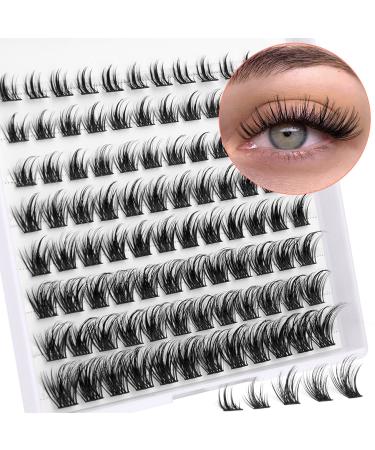 Lash Clusters DIY Eyelash Extensions 96pcs Cluster Lashes Wispy False Eyelashes C D Curl Individual Lashes Extensions 8-16MM Mega Fluffy Eyelash Clusters by Ruairie - Buy Online on GoSupps.com