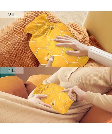 Cute Bee Hot Water Bottle 1L - BPA Free Small Bag for Pain Relief & Cramps | International Shipping - Buy Online on GoSupps.com