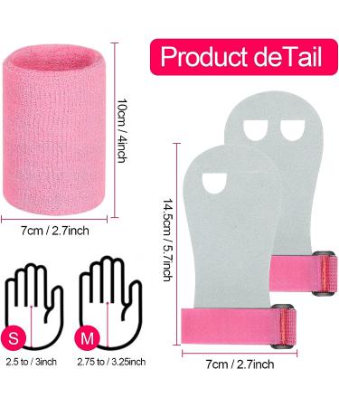 Gymnastics Hand Grips Wristbands Sets: 2 Sets Bar Grips Palm Protectors and Wristbands for Girls Kids Youth Support Sports Accessories for Kettlebells  Weightlifting Tennis  Workout and Exercise - Buy Online on GoSupps.com