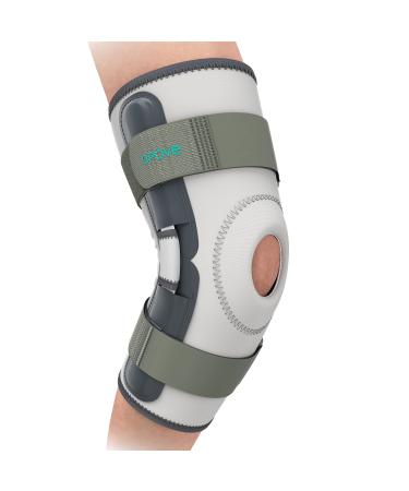 opove Compression Knee Brace for Meniscus Tear with Side Stabilizers  Postoperative Support Brace for ACL/PCL Injuries  Arthritis  Tendonitis  Patella Pain Relief  for Men and Women (XXL Gray) XX-Large
