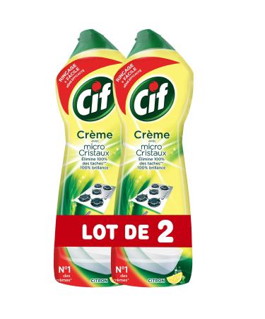 CIF Lemon Multi Surface Cleansing Scouring Cream 750ml (Pack of 2)