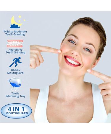 8 Pack Mouth Guard for Grinding Teeth at Night 2 Sizes with Travel Case| Teeth Grinding Mouth Dental Guard for Sleep| Night Guard For Teeth Grinding and Clenching Whitening Tray Sport Athletic - Buy Online on GoSupps.com