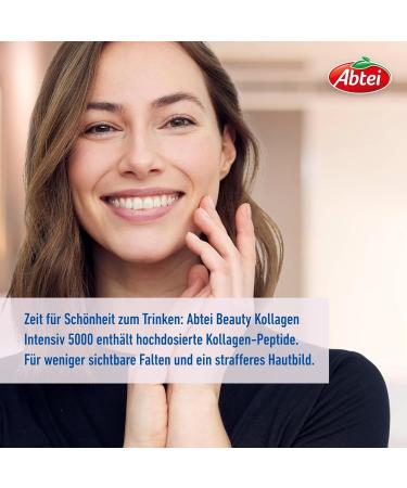 Abbey Beauty Collagen Intensive 5000 - Reduce Wrinkles with 5g Collagen Peptides Hyaluronic Acid & Vitamin C - Sugar-Free - 30 Drinking Ampoules (750ml) - Buy Online on GoSupps.com