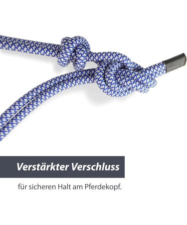 Knothalter for Floor Work Horse - Optimal COB Knot-Halter for Free Work Soil Work & Training (Pony Royal Blue-White) - Buy Online on GoSupps.com