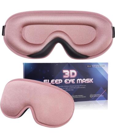 Soft & Breathable 3D Silk Sleep Mask for Women | Adjustable Eye Mask for Side Sleepers - Ros gold - Buy Online on GoSupps.com