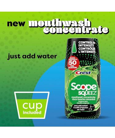 CREST SCOPE SQUEEZ MOUTHWASH CONCENTRATE ORIGINAL MINT 50 ML Original Mint 1 l (Pack of 1) - Buy Online on GoSupps.com