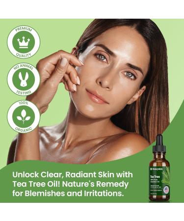 Honeyskin 100% Pure Tea Tree Oil - Hair Growth & Scalp Treatment Essential Oil for Face Hair Skin - 1 fl. oz (29ml) - Aromatherapy Diffuser - Buy Online on GoSupps.com