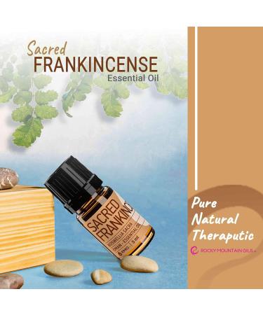 Rocky Mountain Oils Sacred Frankincense Essential Oil - Premium Aromatherapy for Diffusers Massage Therapy & Skin Care - 5ml - Buy Online on GoSupps.com