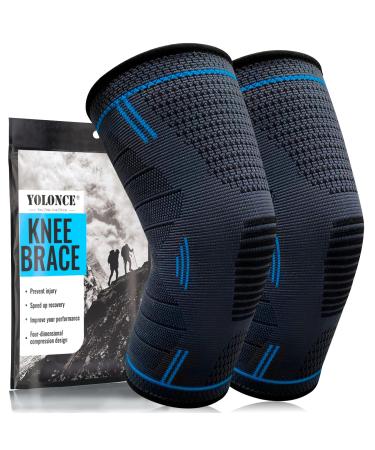 2 Pack Sports Knee Pads Support Sports Knee Pads Men & Women Knee Brace Breathable Elastic Knee Pad G