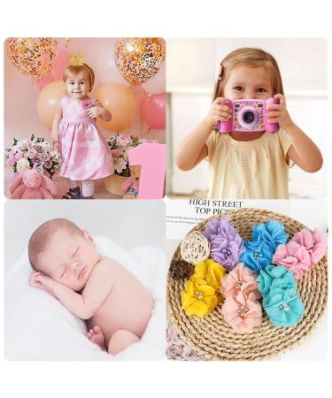 Viky 6-Piece Baby Hair Band Set | Floral Elastic Headbands for Girls | Rhinestone Baby Accessories for Newborns | Perfect for Baptism Weddings & Family Photos - Buy Online on GoSupps.com