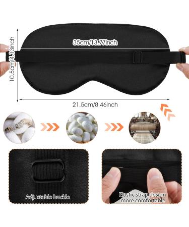 Stars Silk Sleep Mask - Black Starry Sky Eye Cover with Adjustable Strap & Earplugs | Soft Lightweight Blackout Sleeping Aid for Men & Women - Buy Online on GoSupps.com