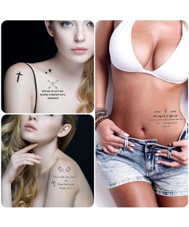 16 Sheet Christian & Inspirational Bible Quotes Temporary Tattoos for Adults & Kids - Buy Online on GoSupps.com