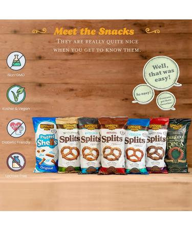 Delicious Vegan Homestyle Baked Unsalted Splits Snacks - 11oz Bag (Pack of 6) | Certified OU Kosher & Non-GMO - Buy Online on GoSupps.com