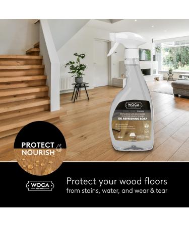 WOCA Denmark Oil Refreshing Soap Spray - White | Wood Rejuvenator for Oiled Finished Surfaces - 750 ml - Shop Internationally - Buy Online on GoSupps.com