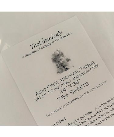 75 Sheets 24x36 Acid Free Tissue Paper by TheLinenLady - Protect Your HEIRLOOMS! - Buy Online on GoSupps.com