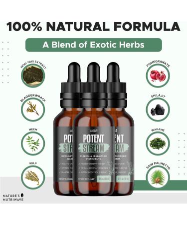 PotentStream Drops - Original Formula Natural Liquid Supplement with Plant Extracts | 100% Natural Made in USA 1 Month Supply 2 Fl Oz (Pack of 1) - Buy Online on GoSupps.com
