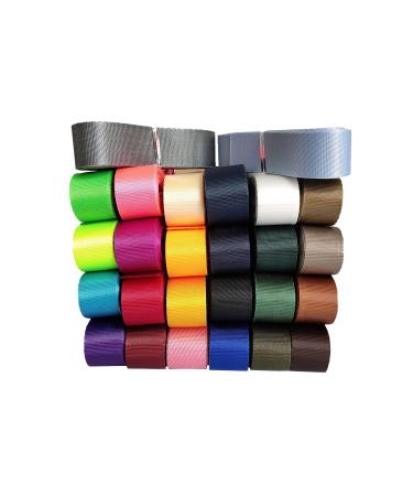 Yo-Yo2015 Nylon Webbing 3/4 Inch 26 Yards 26 Mixed Colors Durable Flat Nylon Webbing Strap for Backpack,Cargo Strap,Pet Leash or Collar,Gardening,Craft (26 Yards, 3/4 Inch)