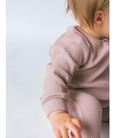 Ribbed Cotton Zip Up Baby Sleepsuit | 3-6 Months | Unisex Newborn Clothes in Velvet Mocha - Buy Online on GoSupps.com