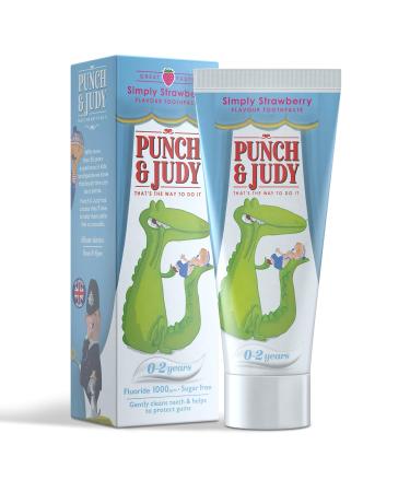 Punch & Judy Kids Toothpaste - Baby Strawberry Flavour 0-2 Years Fluoride Sugar Free 50ml (Pack of 1) 50 ml (Pack of 1)
