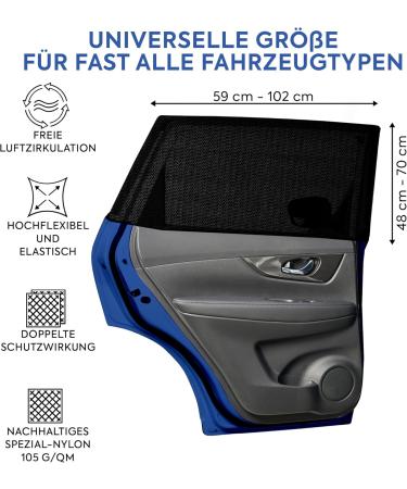 Premium Sun Protection for Babies in Cars | Certified UPF+ UV Protection | Sustainable Nylon | German Design | Double Protection for Children - Buy Online on GoSupps.com