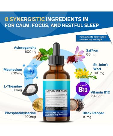 Liposomal Cortisol Shield Ashwagandha Magnesium Theanine Phosphatidylserine St Johns Wort Liquid Drops Ultra Potent Natural Taste USA Made & Lab Tested 2 FL OZ (60ml) 60ml (pack of 1) - Buy Online on GoSupps.com