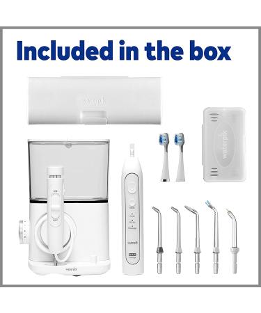 Waterpik Complete Care 9.0 Sonic Toothbrush & Water Flosser Set, White - 11 Piece Kit - Buy Online on GoSupps.com