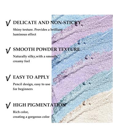Boobeen 6PCS Waterproof Cream Eyeshadow Sticks - Shimmer Eye Makeup Crayon Easy to Use Glitter Eye Brightener - Buy Online on GoSupps.com