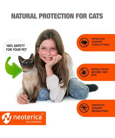 6-Month Natural Flea & Tick Collar for Cats - Effective Prevention & Safe Treatment - Anti-Flea & Tick Essential Oil Repellent - Buy Online on GoSupps.com