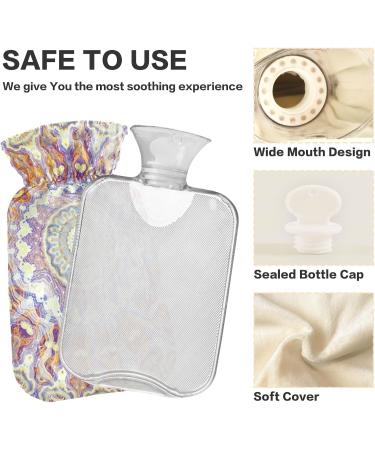 NAANLE 2L Hot Water Bottle - Mandala Marble Paisley - Pain Relief for Menstrual Cramps & Heat Therapy - Buy Online on GoSupps.com