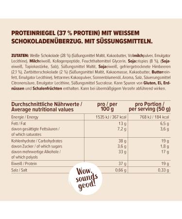 Buy Energybody Superbar Protein Bar - White Chocolate Jelly (24x50g) | High Protein (37%) & Low Sugar (2g) | Ideal Low Carb Nutrition - Buy Online on GoSupps.com