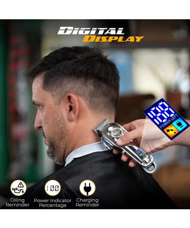 Fagaci Professional Cordless Hair Clippers for Men - Barber Cutting Kit in Gold - Buy Online on GoSupps.com