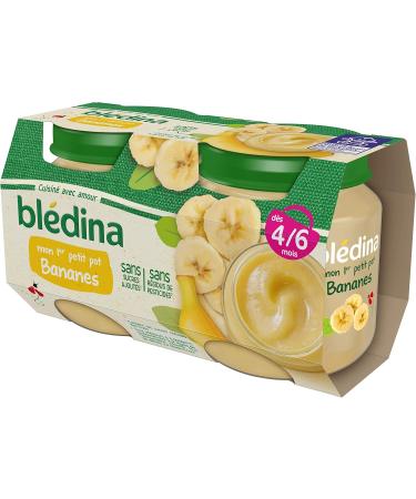Bl dina Mon 1er Petit Pot Compote Bananas from 4/6 months 2 x 130 g - Buy Online on GoSupps.com