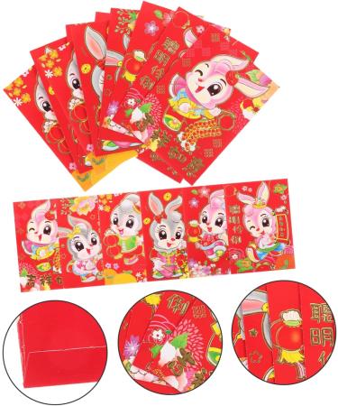 MAGICLULU 60pcs 2023 Year of The Rabbit Red Packets Bunny 2024 Year Money Bag Red Luck Money Bag Festival Red Envelope Red Envelope for The Year of Dragon Paper Personality Lai See Bag Assorted Color 1 1.5X8X0.1CM - Buy Online on GoSupps.com