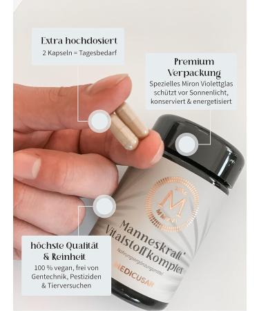 Medicusan Vital Substance Complex - L-Arginine Damiana Nettle & Rosemary - 60 Capsules - Boost Energy & Vitality - International Shipping - Buy Online on GoSupps.com