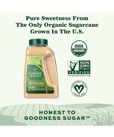 Florida Crystals Organic Raw Cane Sugar 48oz Jug - Pack of 2 | Natural Sweetener for Baking & Cooking - Buy Online on GoSupps.com