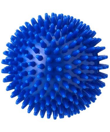 Spiky Massage Ball 10cm diameter Blue Relieves Tension Stimulates Blood Circulation Light Tissue Massage Ideal for Sore Muscles and Aching Joints (Eligible for Vat Relief in the UK)
