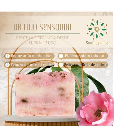  Savia De Alma Handmade Rosehip Soap - Natural Regenerator for Mature or Marked Skin | Made in Spain | Vegan Eco-Friendly Plastic Free | 100g - Buy Online on GoSupps.com