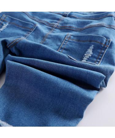 KIDSCOOL SPACE Baby & Little Boys/Girls Water Washed Ripped Soft Denim Overalls 3-4 Years Light Blue-1992 - Buy Online on GoSupps.com