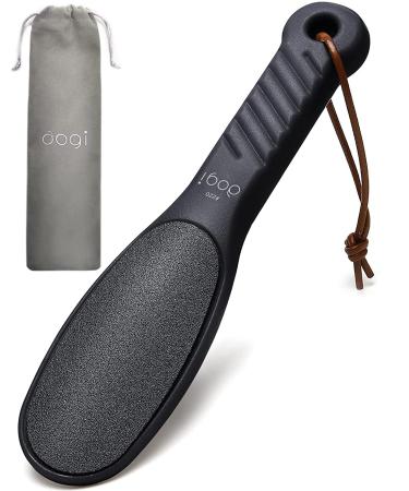 aogi Foot rasp Pedicure Foot File - Removes Damaged and Hard Skin, Avoids Callus Buildup  Gentle, Fine File for at-Home Professional Treatment (Black, Waterproof, Comes with Original Pouch)