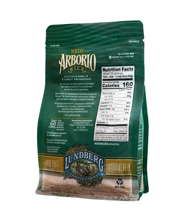Lundberg Arborio Rice - Creamy, Gluten-Free Risotto & Pudding Rice (16 oz) - Buy Online on GoSupps.com