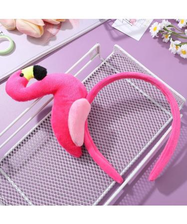 ABOOFAN Flamingo Headband Creative Plush Hawaii Flamingo Headdress Tropical Party Hair Hoop Hat Flamingo Costume Hair Accessories for Girls Women - Buy Online on GoSupps.com