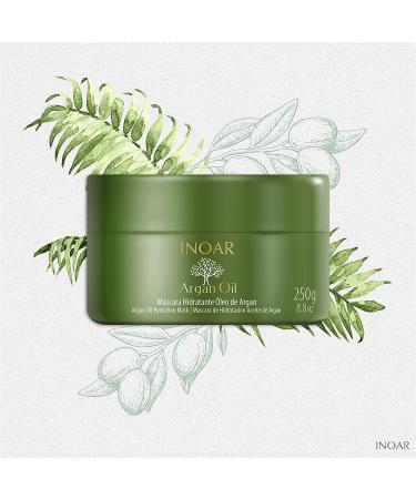 Inoar Brazilian Hair Mask with Argan Oil 250g - Nourishing Hair Treatment | International Shipping Available - Buy Online on GoSupps.com
