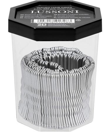 TB Tools for Beauty T4B Lussoni - 250 Waved Hair Grips & Clips (4cm Silver) - Perfect for Styling & Hold - Buy Online on GoSupps.com