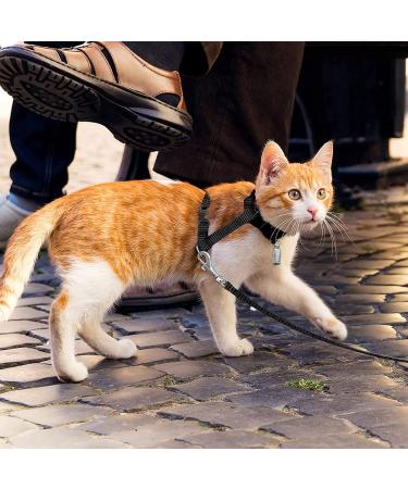 Adjustable Cat Harness and Leash Set - 2 Pieces of Nylon Vest with Safe Outbreak Features Ideal for Small Cats and Rabbits - Includes Pet Dishes - Buy Online on GoSupps.com