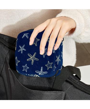 Starfish Print Sanitary Napkin Storage Bag - Portable Menstrual Period Pouch - Buy Online on GoSupps.com