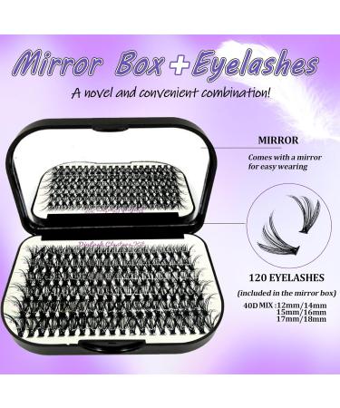 DNSGOOR DIY Lash Extension Kit 840Pcs D Curl Individual Lash Clusters Eyelashes Extension Set with Mirror Lash Storage Box Lash Bond&Seal Glue Remover Tweezers Lash Brush Applicator A-Lash Kit 30-60D - Buy Online on GoSupps.com