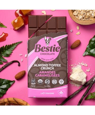 Zazubean SUPERFOODS Chocolate bars - Organic Vegan Fair trade Gluten free Soy Free (Almond Toffee Crunch) - Buy Online on GoSupps.com