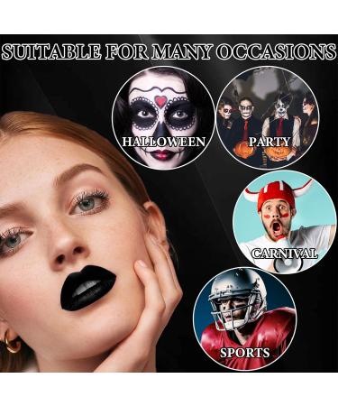 3 Colors Matte Liquid Lipstick Set - Long Lasting Waterproof Lip Gloss for Women | Halloween & Cosplay Makeup in White Red Black - Buy Online on GoSupps.com